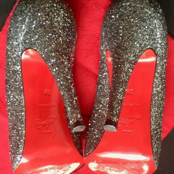 Christian Louboutin Ron Ron 100 Glitter Pumps - Picture 5 of 7
